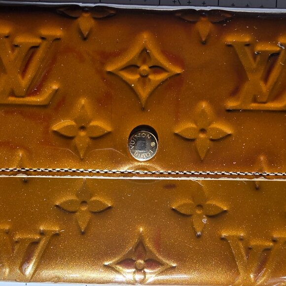Louis Vuitton Monogram Vernis Porto Tresor international Long Wallet Bronze - Picture 8 of 9